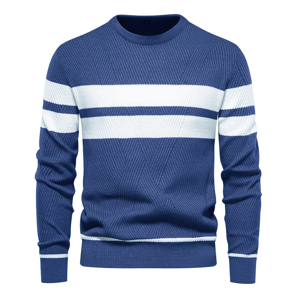 Casual Gestreepte Trui Voor Mannen Met Regular Fit