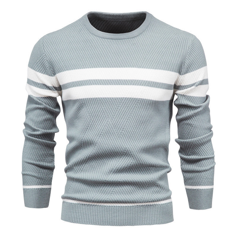 Casual Gestreepte Trui Voor Mannen Met Regular Fit