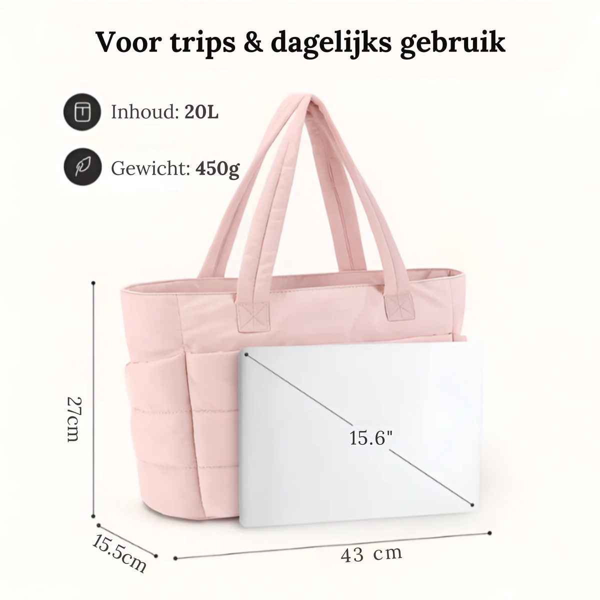 Roos | Alles in één tas