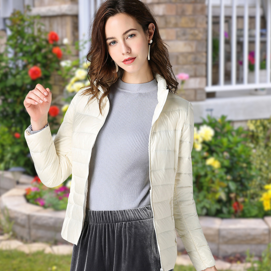 Seraphina | Witte Dons Waterdichte Jas