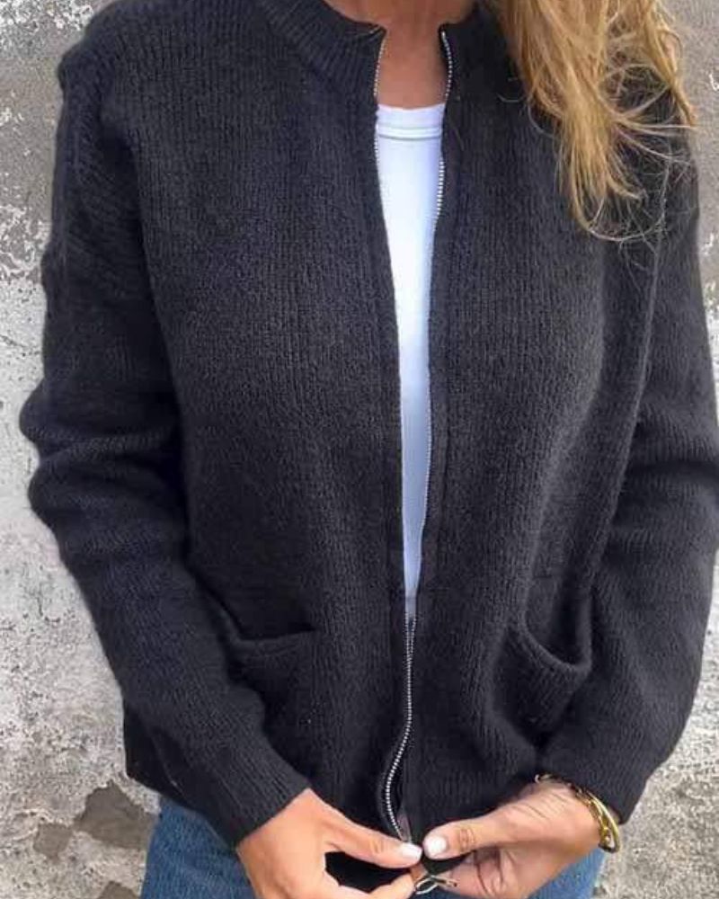 RINA - GEZELLIGE ZIP-UP CARDIGAN