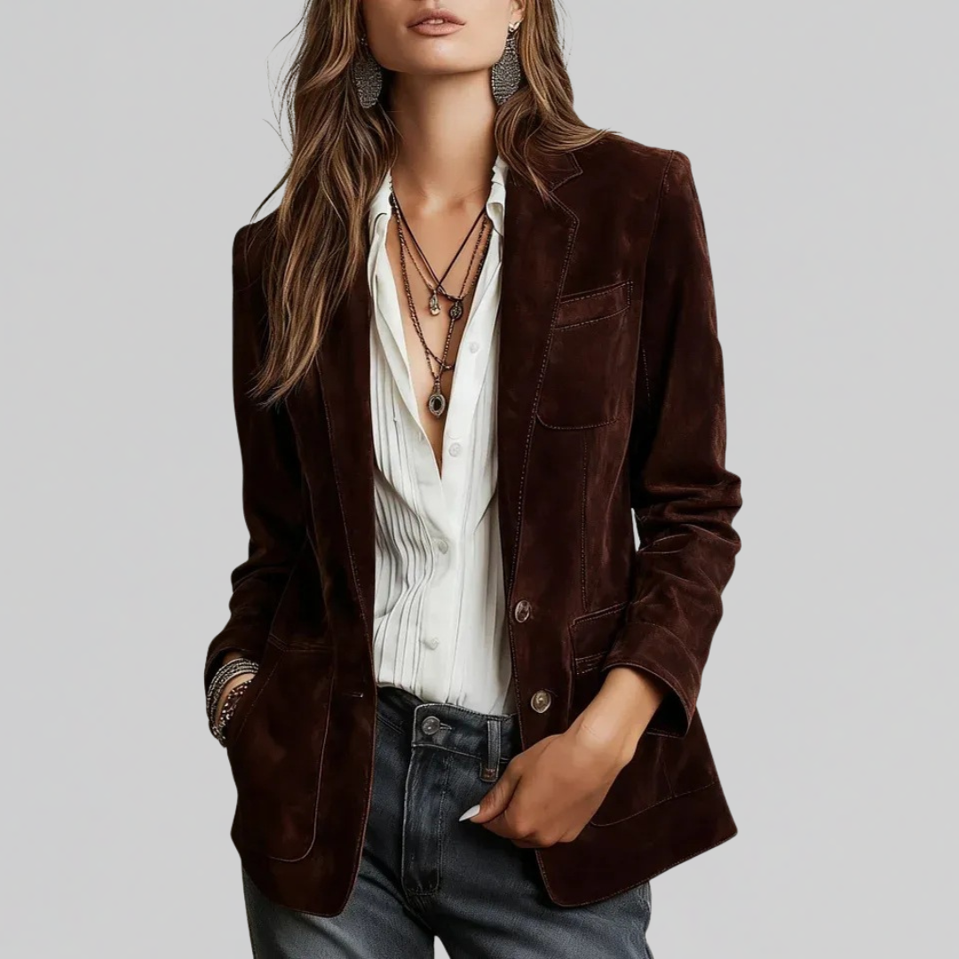 Brenda | Zachte Suède-Touch Blazer