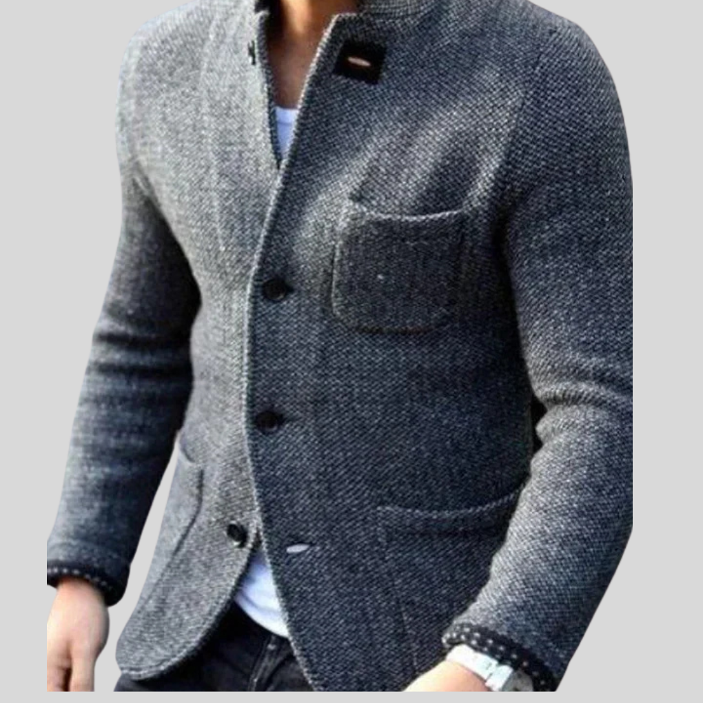Herenblazer met knopen – Moderne stijl met warmte voor koud weer