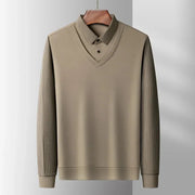 Heren Comfortabel herenpolo met ingebouwde kraaglook