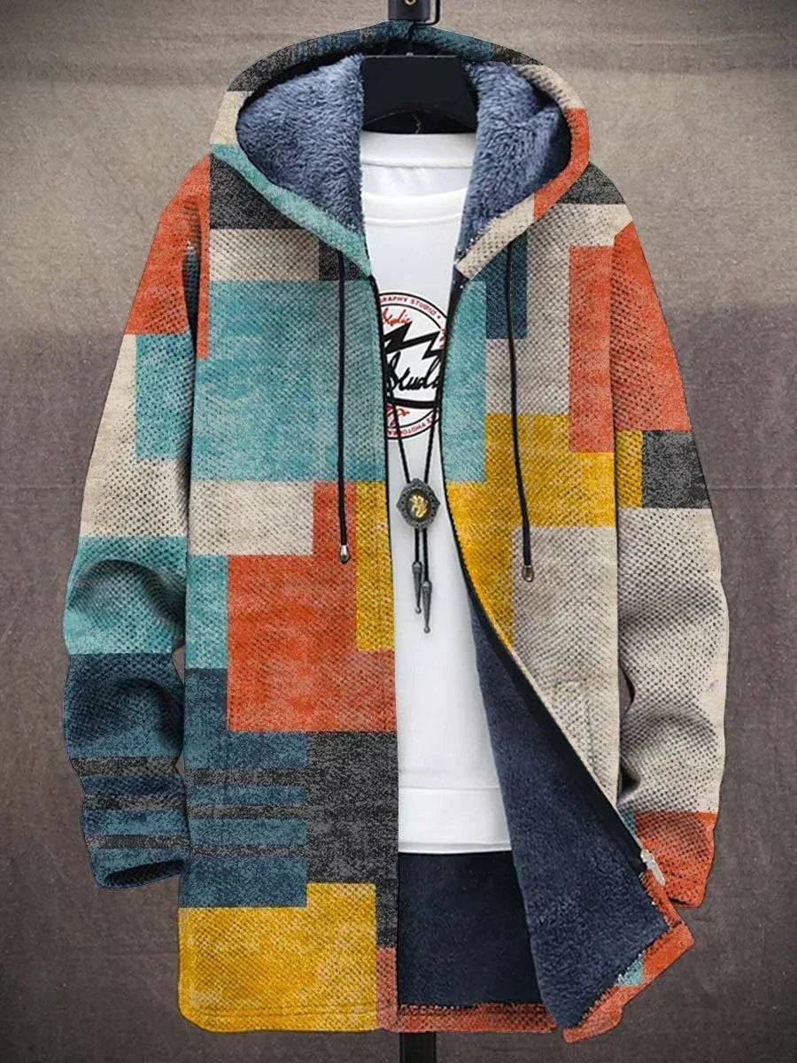 ELISE – GEOMETRISCHE GEZELLIGE HOODED JAS