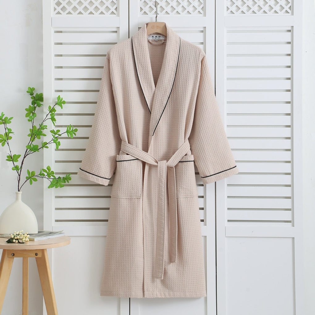Lichtgewicht kimono 100% katoenen wafelbadjas