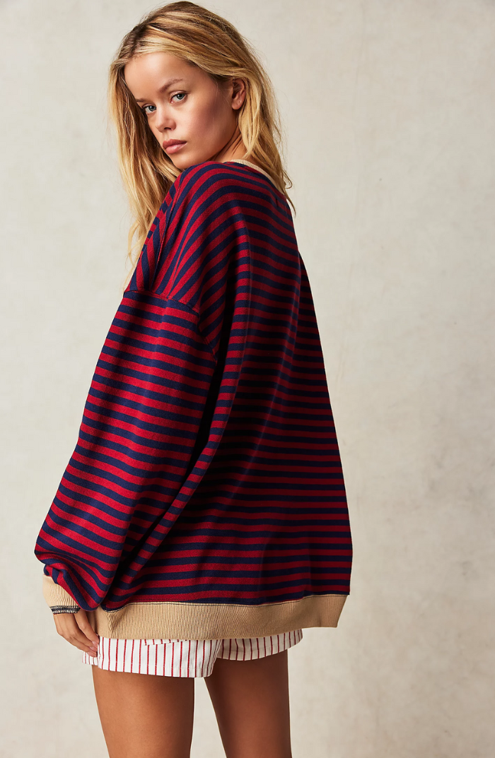 LINDA - OVERSIZED GESTREEPTE TRUI