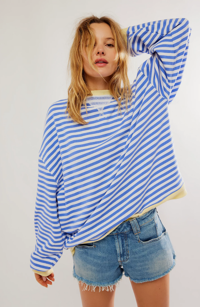 Manie - Gestreepte Oversized Trui