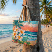 Tropical Vibe | Gewatteerde strandtas