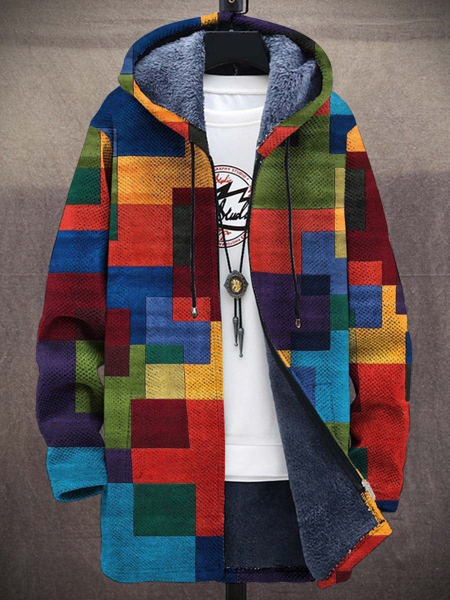 Retro colorblock-vest voor heren