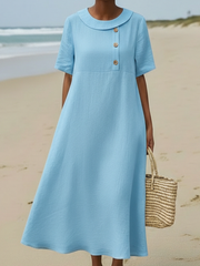 Latisha | Jurk met knoopdetails