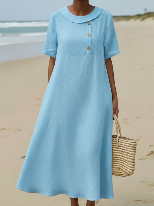 Latisha | Jurk met knoopdetails