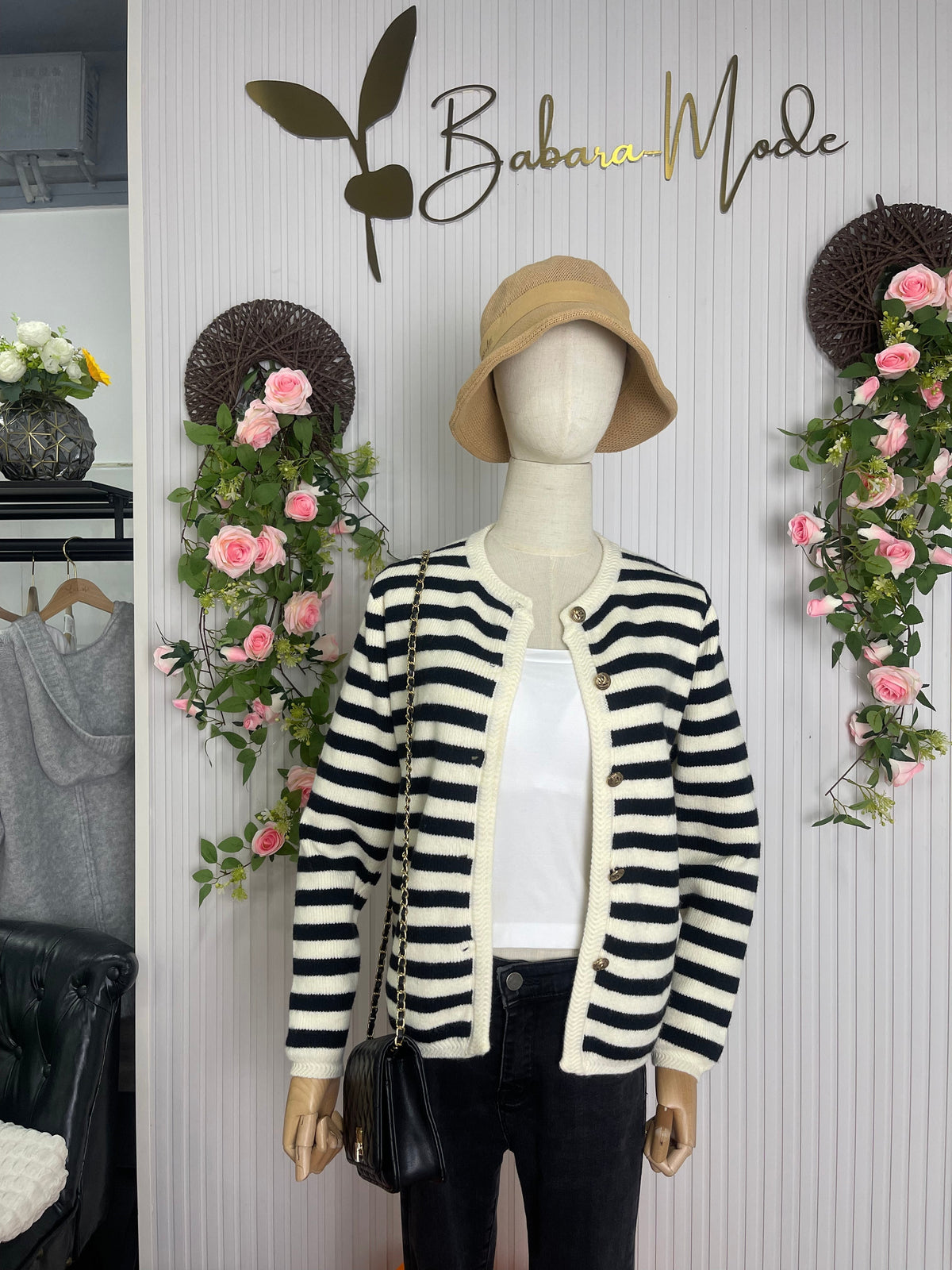 MYLAH | Elegante Gestreepte Cardigan