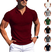 Casual poloshirt met structuur en nauwsluitende pasvorm