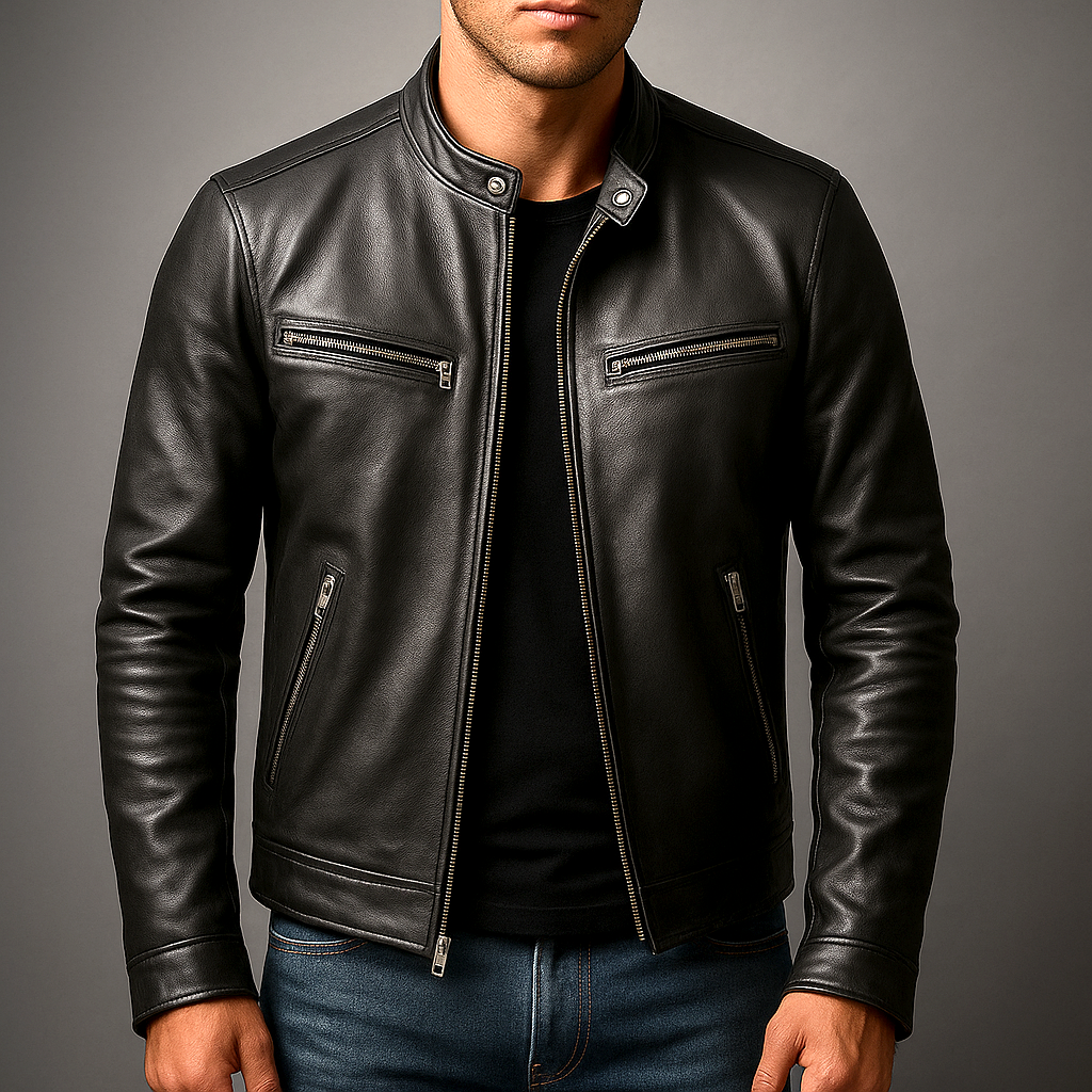 Heren Slim Fit Jas Met Rits Voor Lente En Zomer