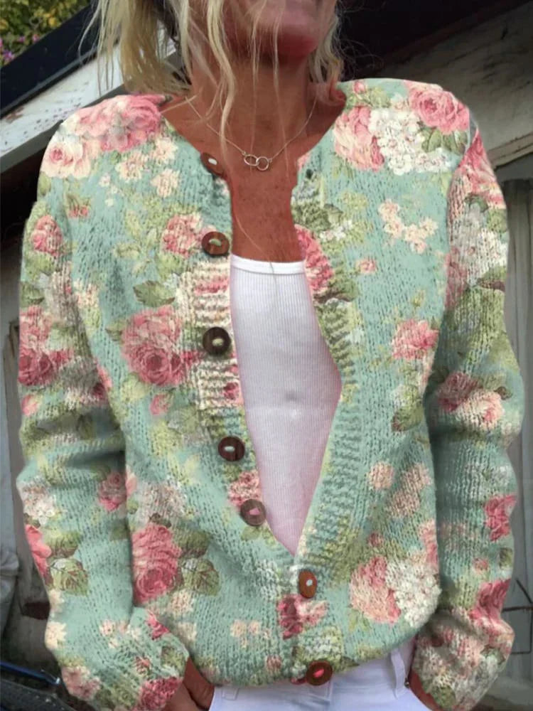 LILA | Bloemenpatroon Cardigan