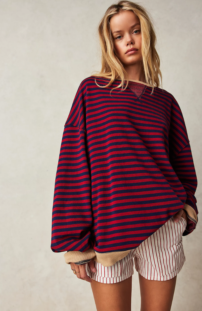 Manie - Gestreepte Oversized Trui