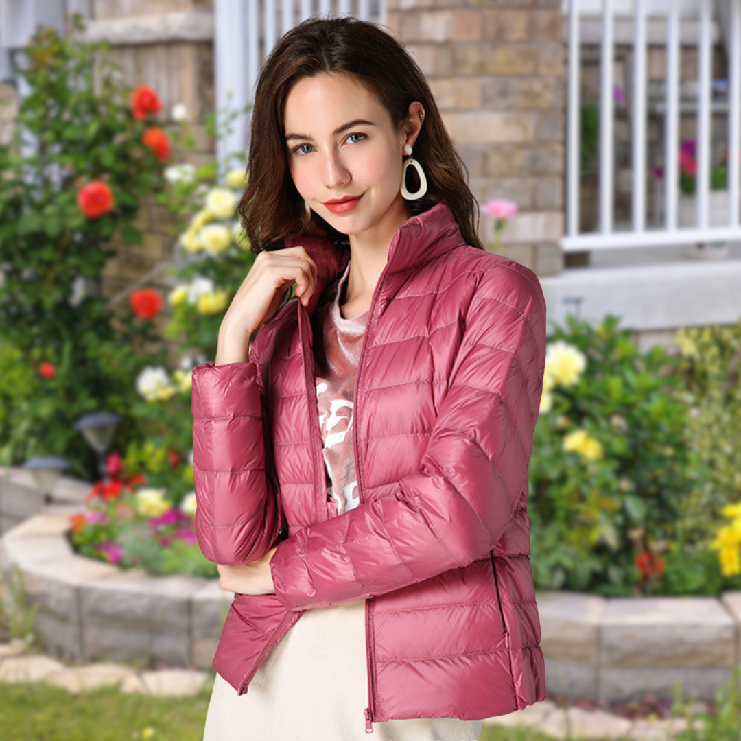 Seraphina | Witte Dons Waterdichte Jas