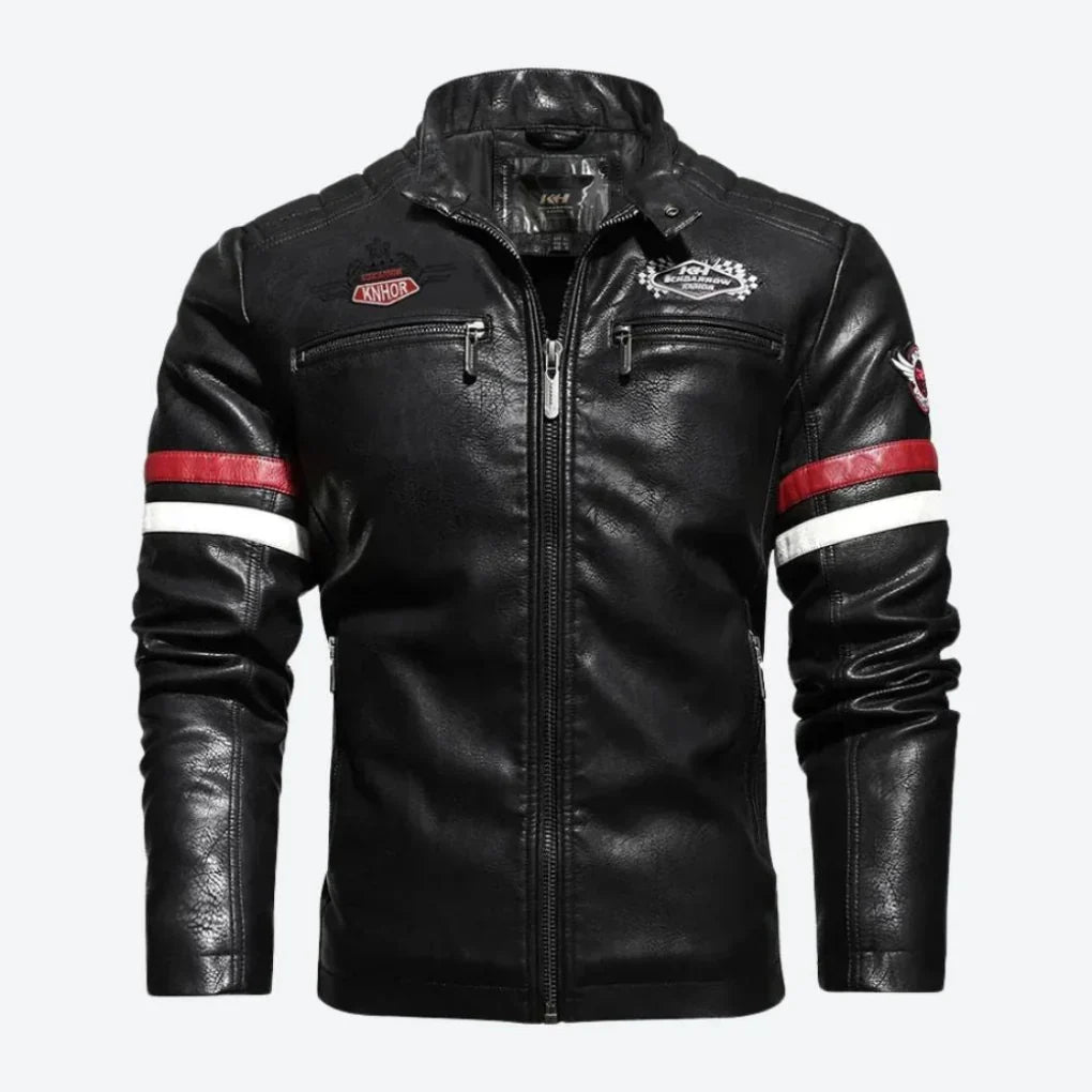 Stijlvol Zwart Heren Motorjack