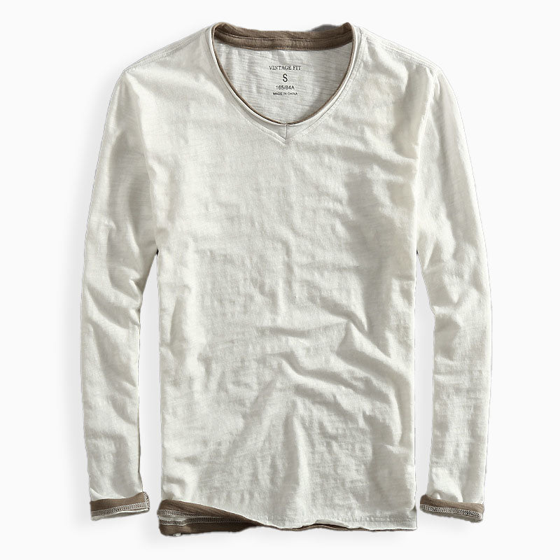 Riku Katoenen Lange Mouwen Shirt