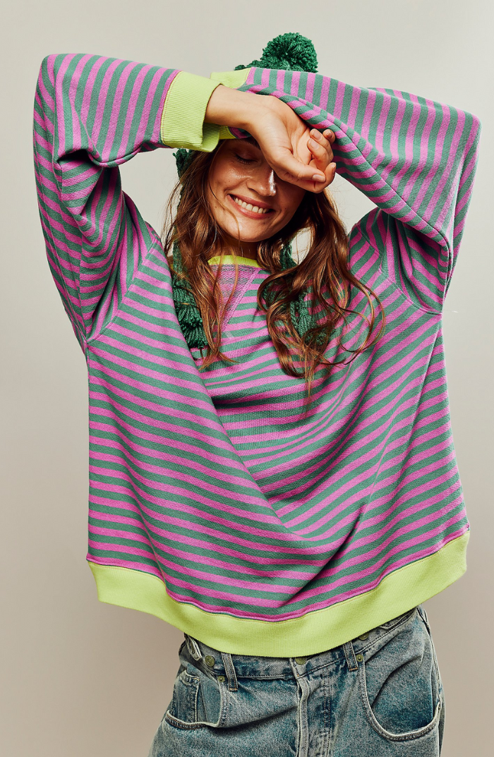 LINDA - OVERSIZED GESTREEPTE TRUI