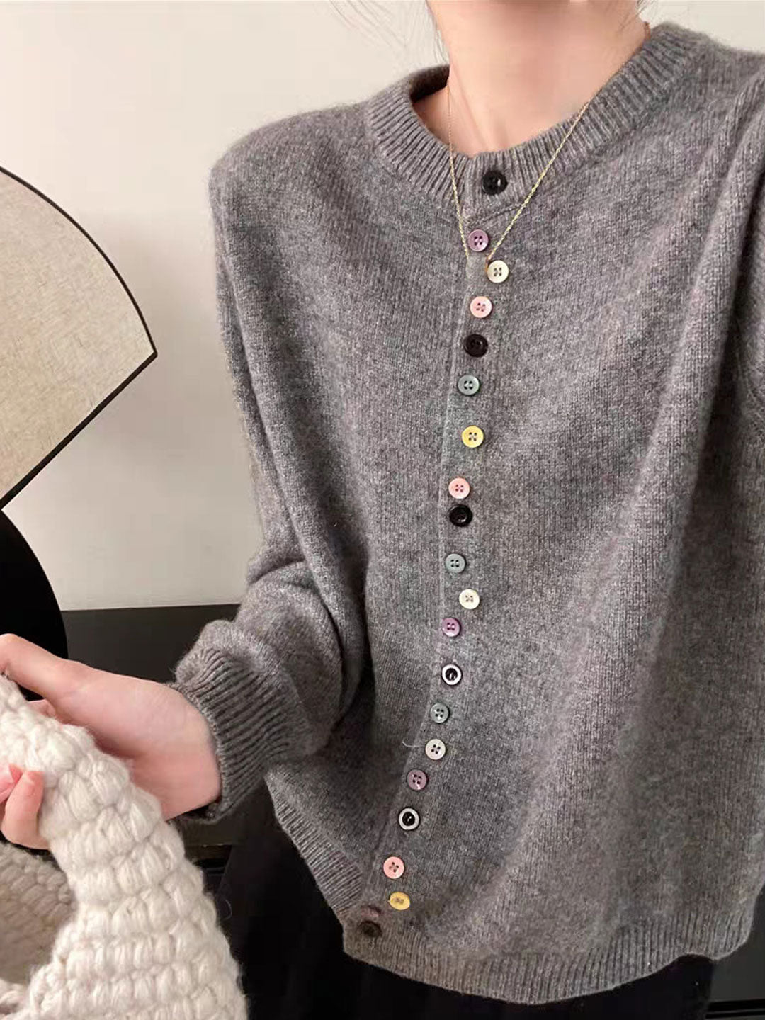 CANDY – FIJNE GAREN ACCENT CARDIGAN