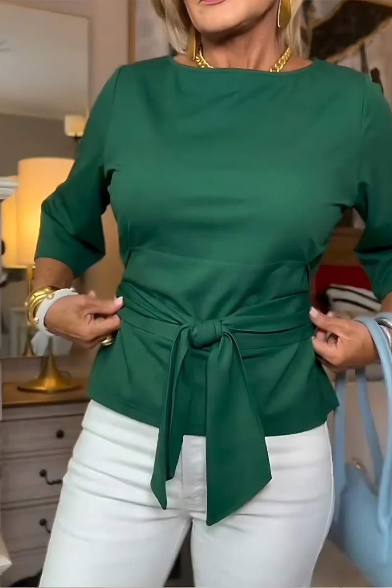 Daria | Stijlvolle Strik Taille Top