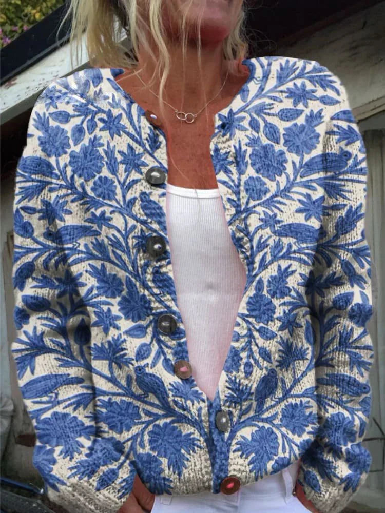 LILA | Bloemenpatroon Cardigan