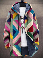 NICKI – KLEURBLOK FLEECE-GEVOERDE CAPUCHONJACK