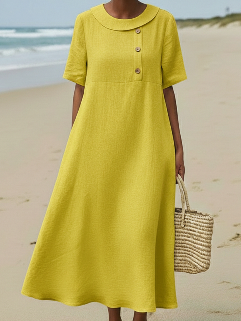Latisha | Jurk met knoopdetails