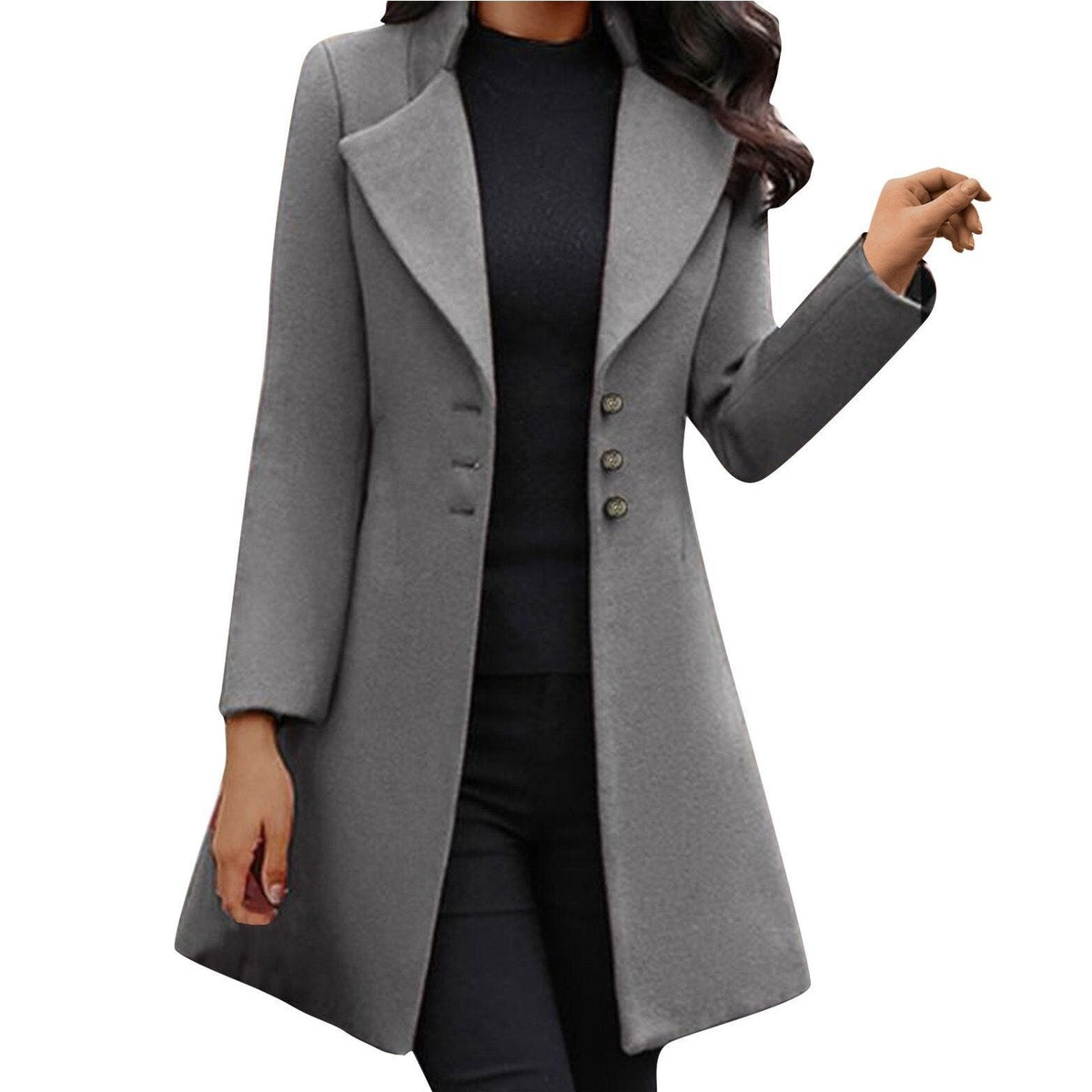 Brielle - Lange Mouwen Wol Coat