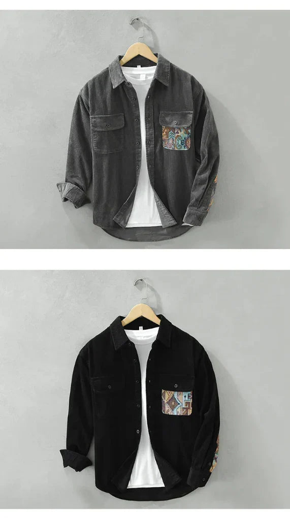 Vintage herenoverhemd met lange mouwen