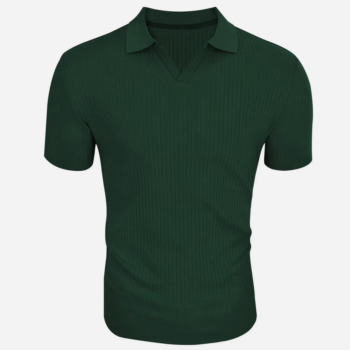 Casual poloshirt met structuur en nauwsluitende pasvorm