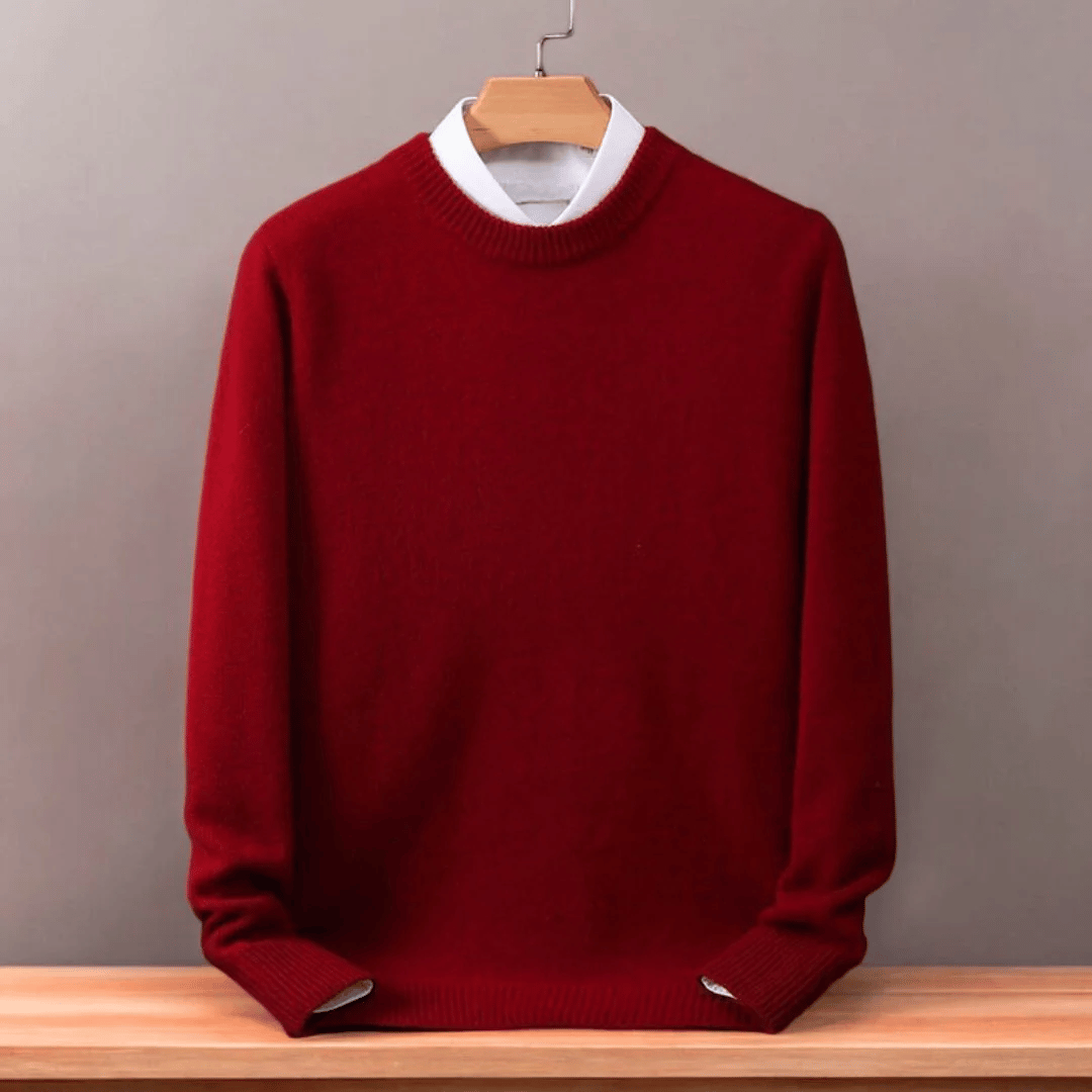 Oversized kasjmiertrui voor heren