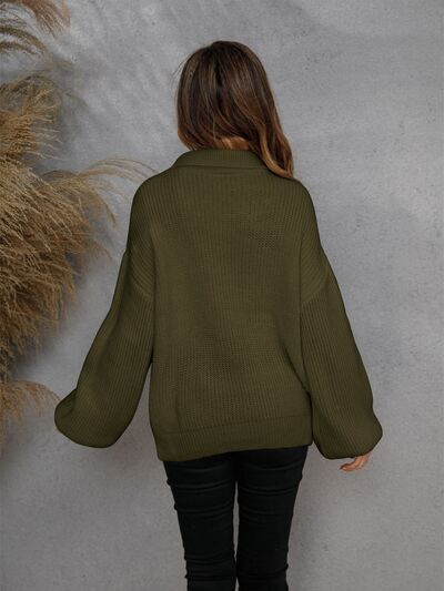 Comfortabel Sweater Met Halve Rits
