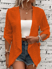 Dames gehaakt gebreid vest met relaxte pasvorm