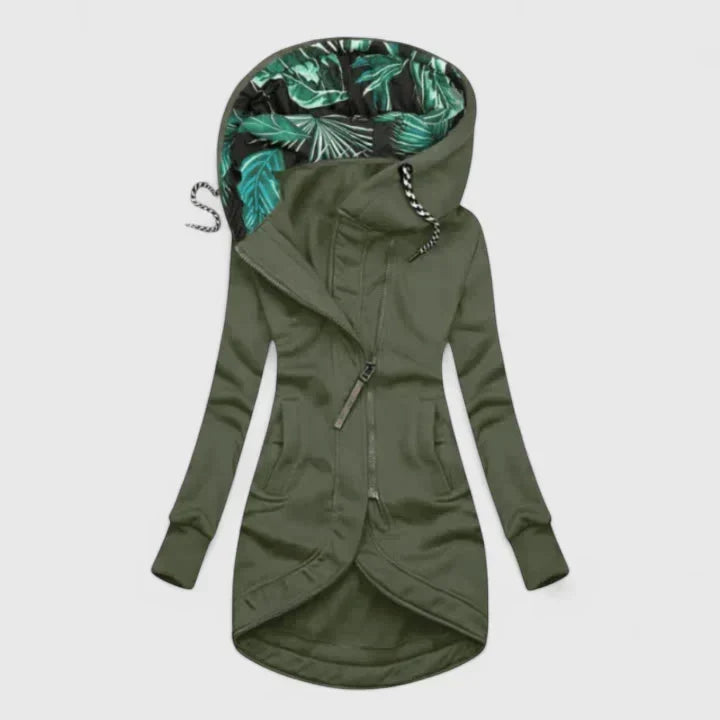 JAENA – ASYMMETRISCHE TROPISCHE HOODIE