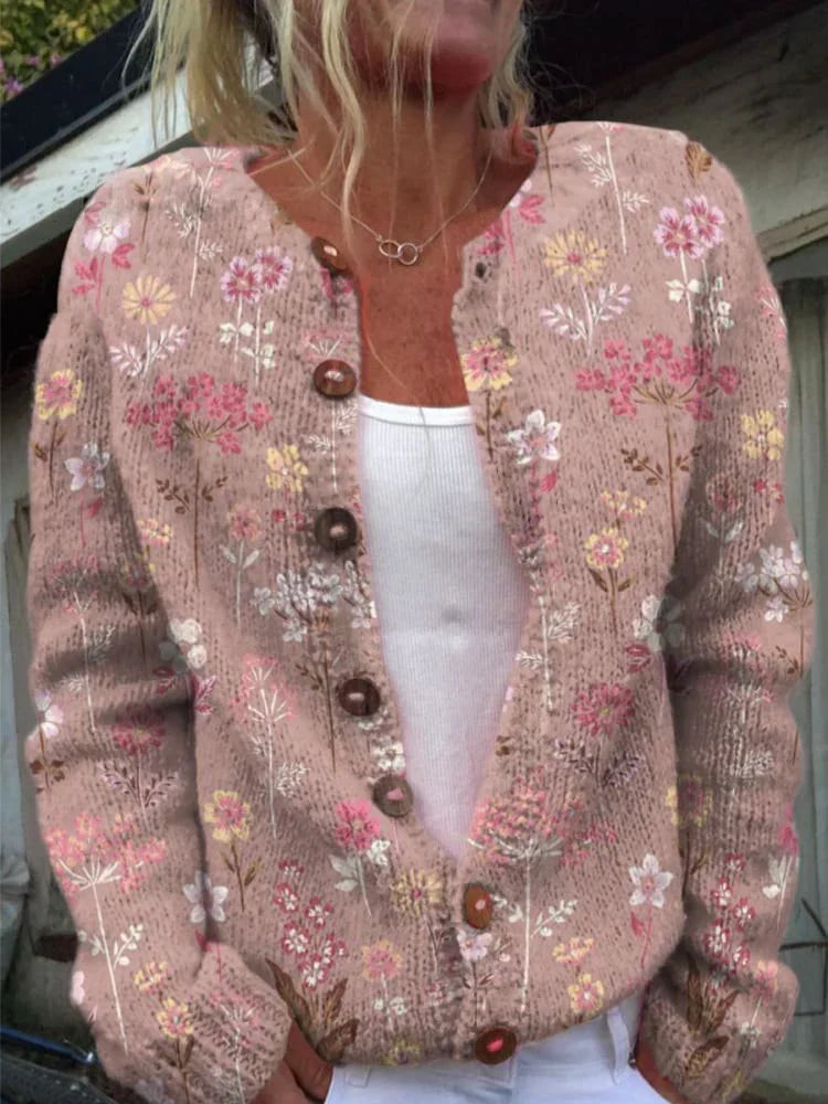 LILA | Bloemenpatroon Cardigan