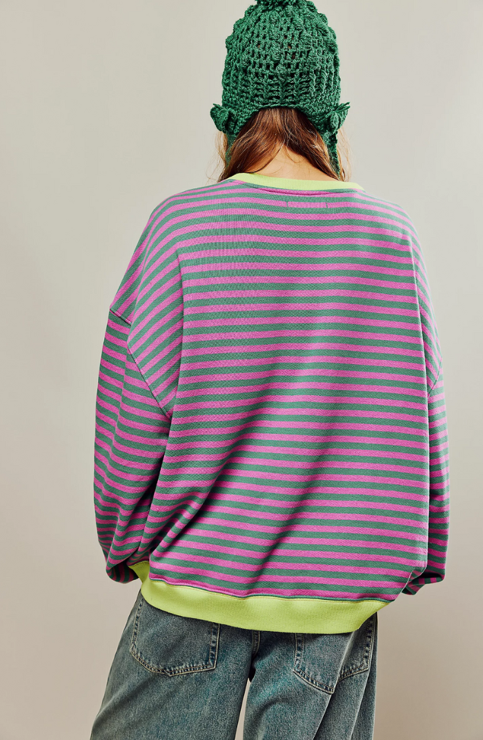 Manie - Gestreepte Oversized Trui