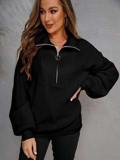 Comfortabel Sweater Met Halve Rits