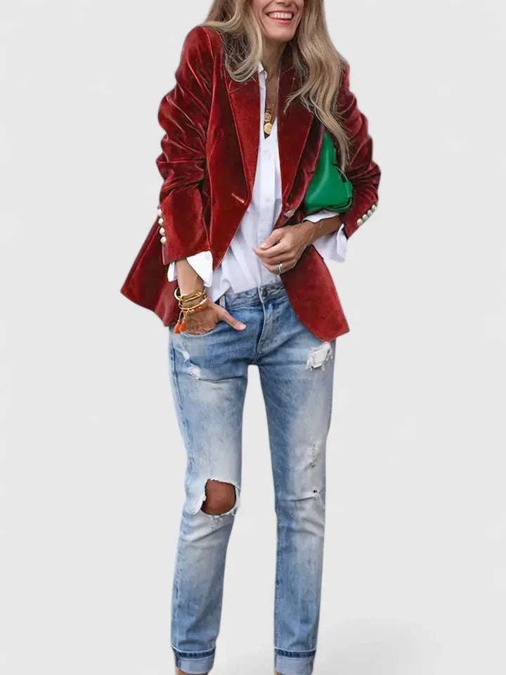 VICTORIA – ELEGANTE VELVET BLAZER