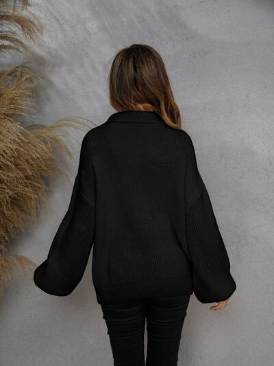 Comfortabel Sweater Met Halve Rits