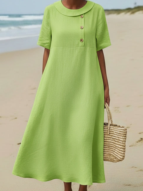 Latisha | Jurk met knoopdetails