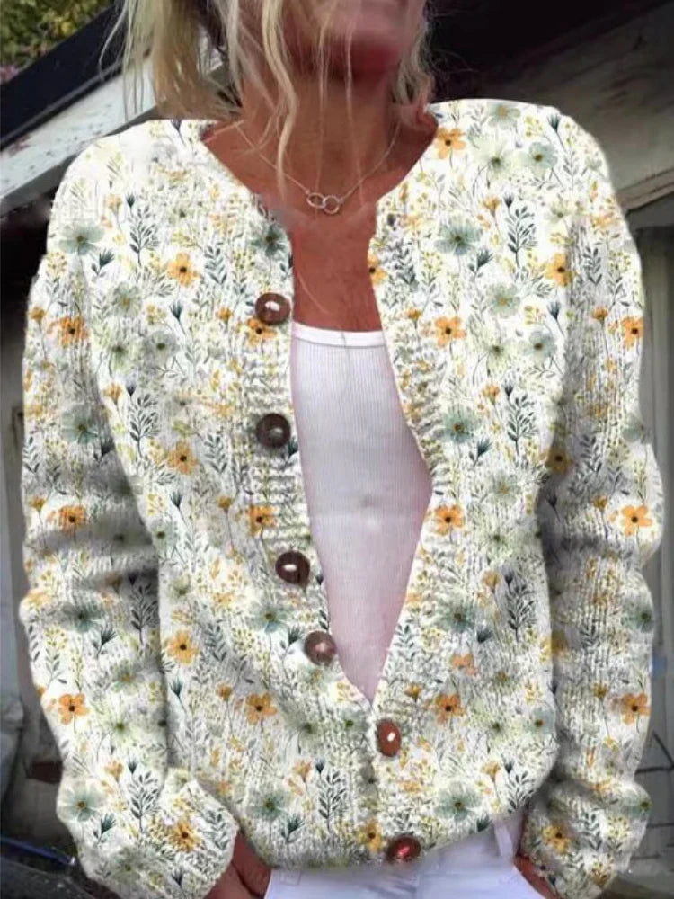 LILA | Bloemenpatroon Cardigan