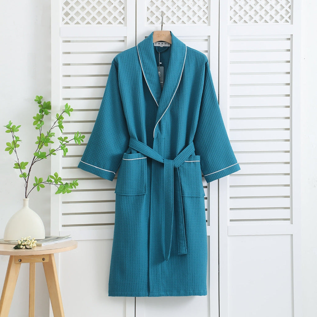 Lichtgewicht kimono 100% katoenen wafelbadjas