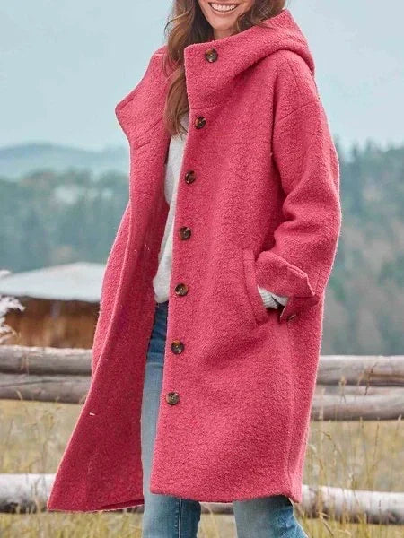 JANICE - GEZELLIGE HOODED TWEED JAS