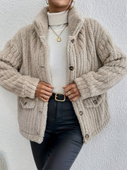 Nova | Dubbelzijdige Fluwelen Knopen Cardigan