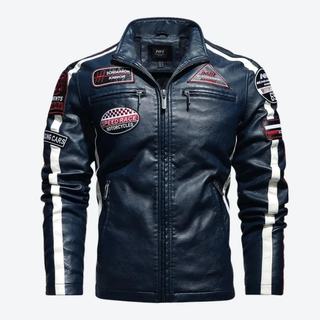 Stijlvol Zwart Heren Motorjack