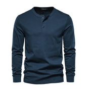 Heren Lange Mouwen Shirt Knopen Casual Comfortabele Pasvorm