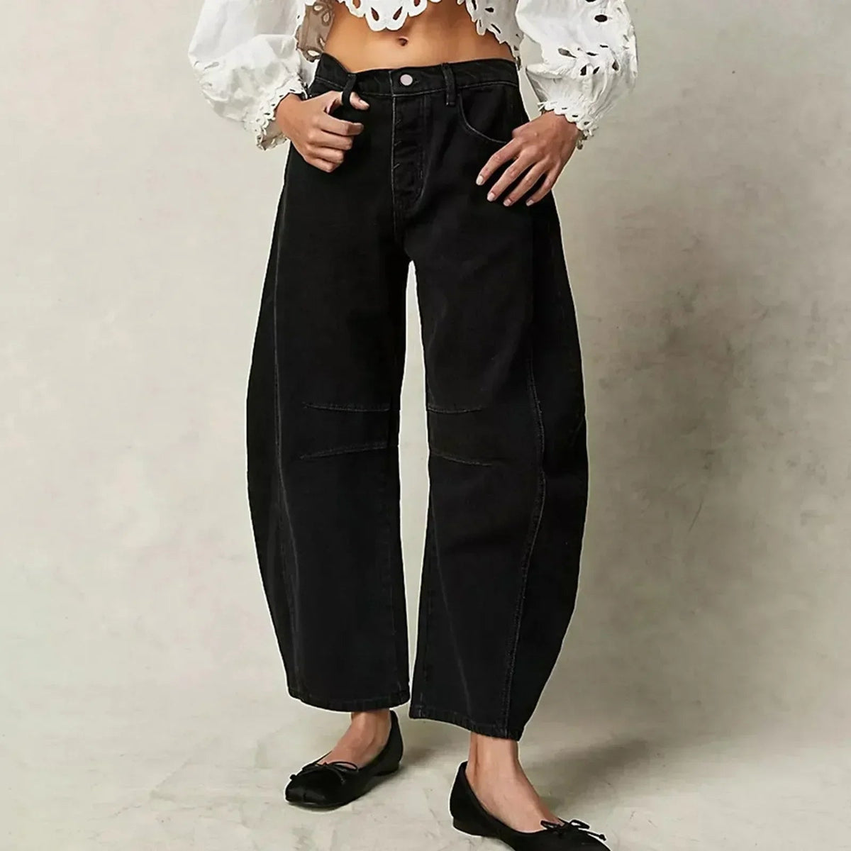 Comfortabele Wijde Broek Voor Dames Met Relaxte Pasvorm